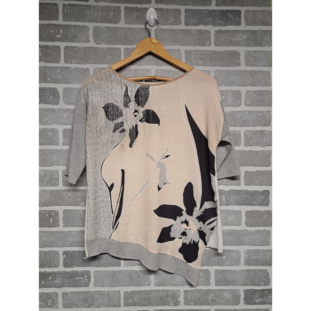 Zara Womens Floral Sparkling Asymetric‎ Top Size Small